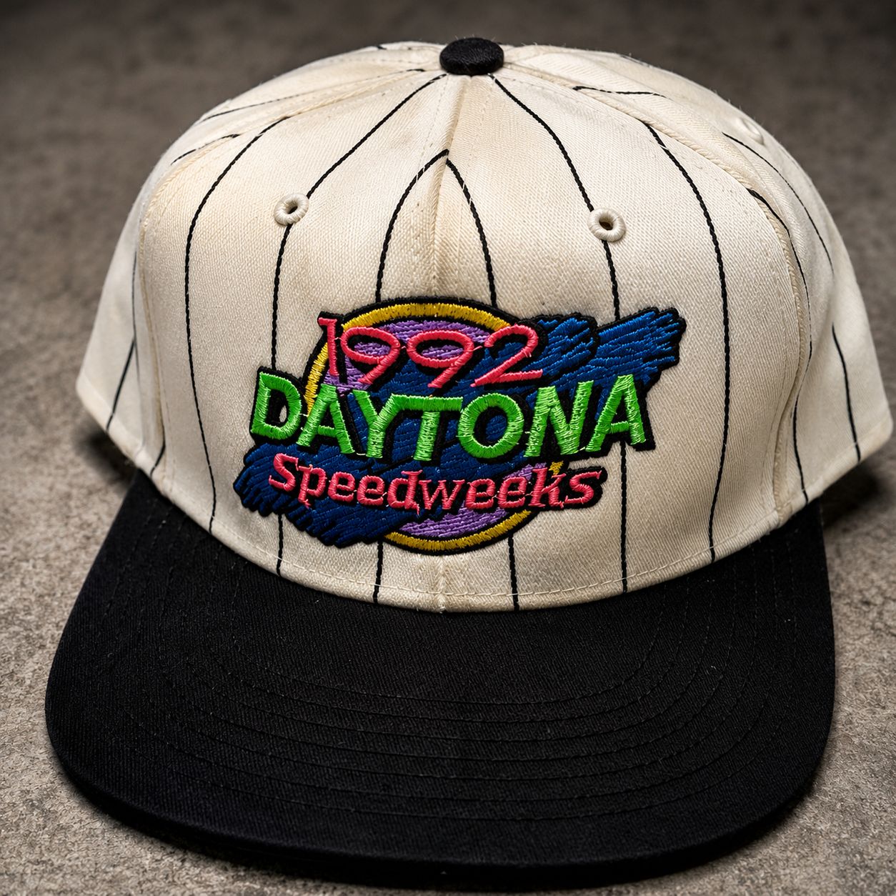 Vintage 1992 Daytona Speedweeks Snapback Hat Nascar Usa Neon Cap Vintage 1992 Daytona Speedweeks Snapback Hat Nascar Usa Neon Cap